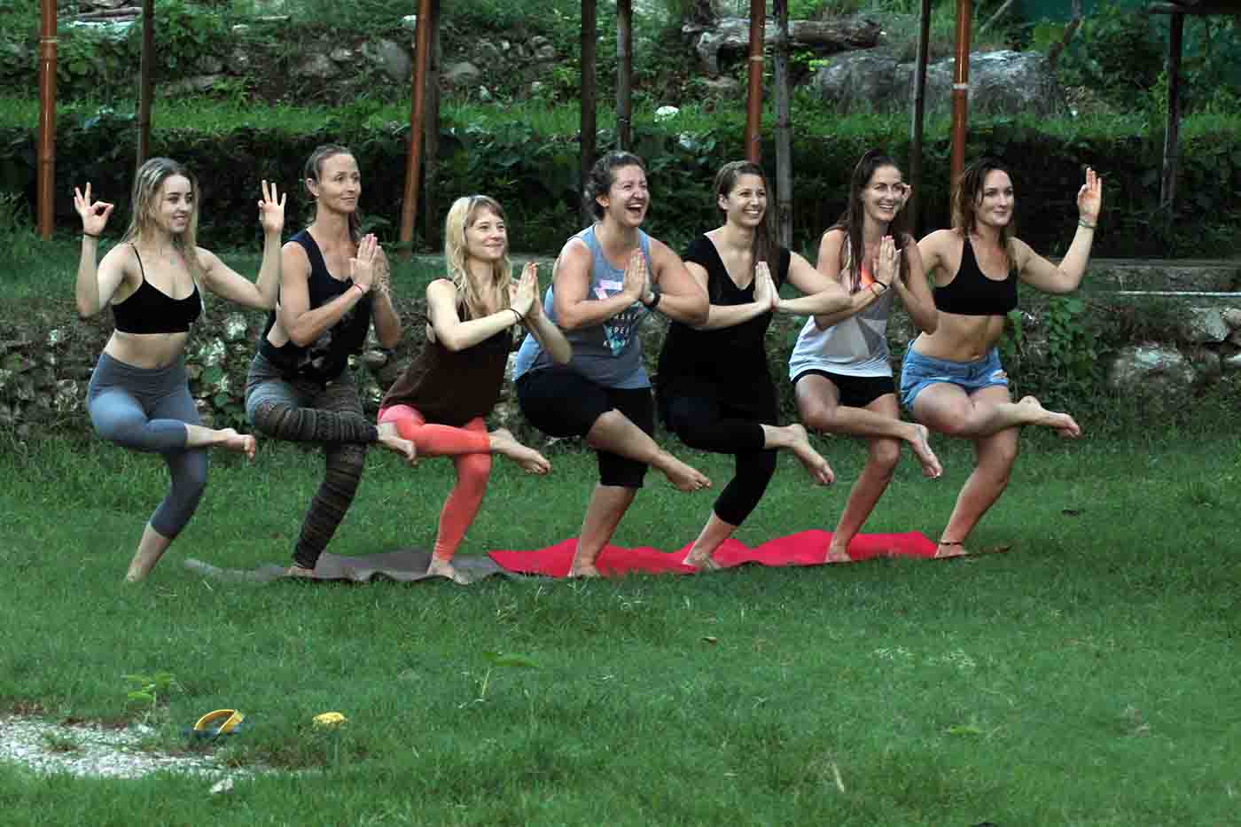 Beginner Yoga learners at Mantra Yoga & Meditation India